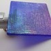 Blue Night LIght Iridescent Fused Stained Glass