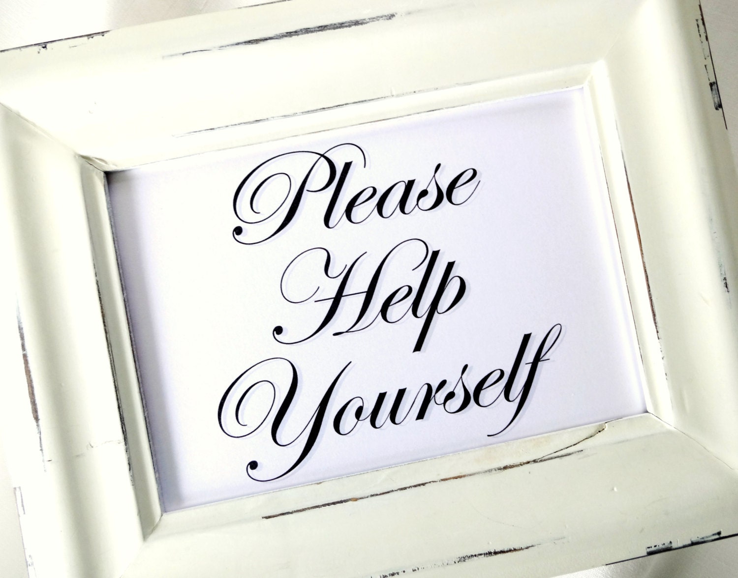 Please Help Yourself Wedding Sign White Or Ivory