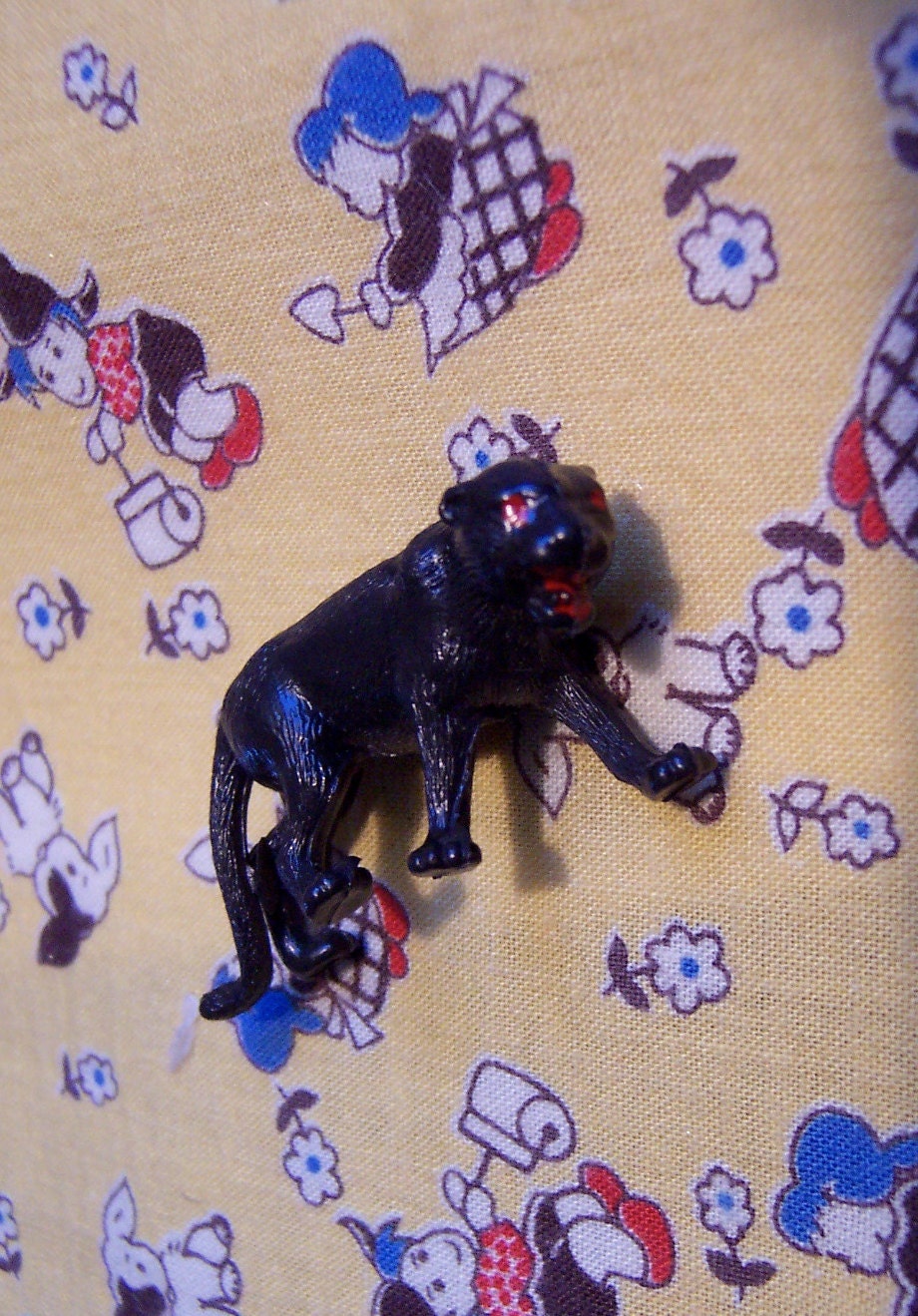 miniature black panther figurine