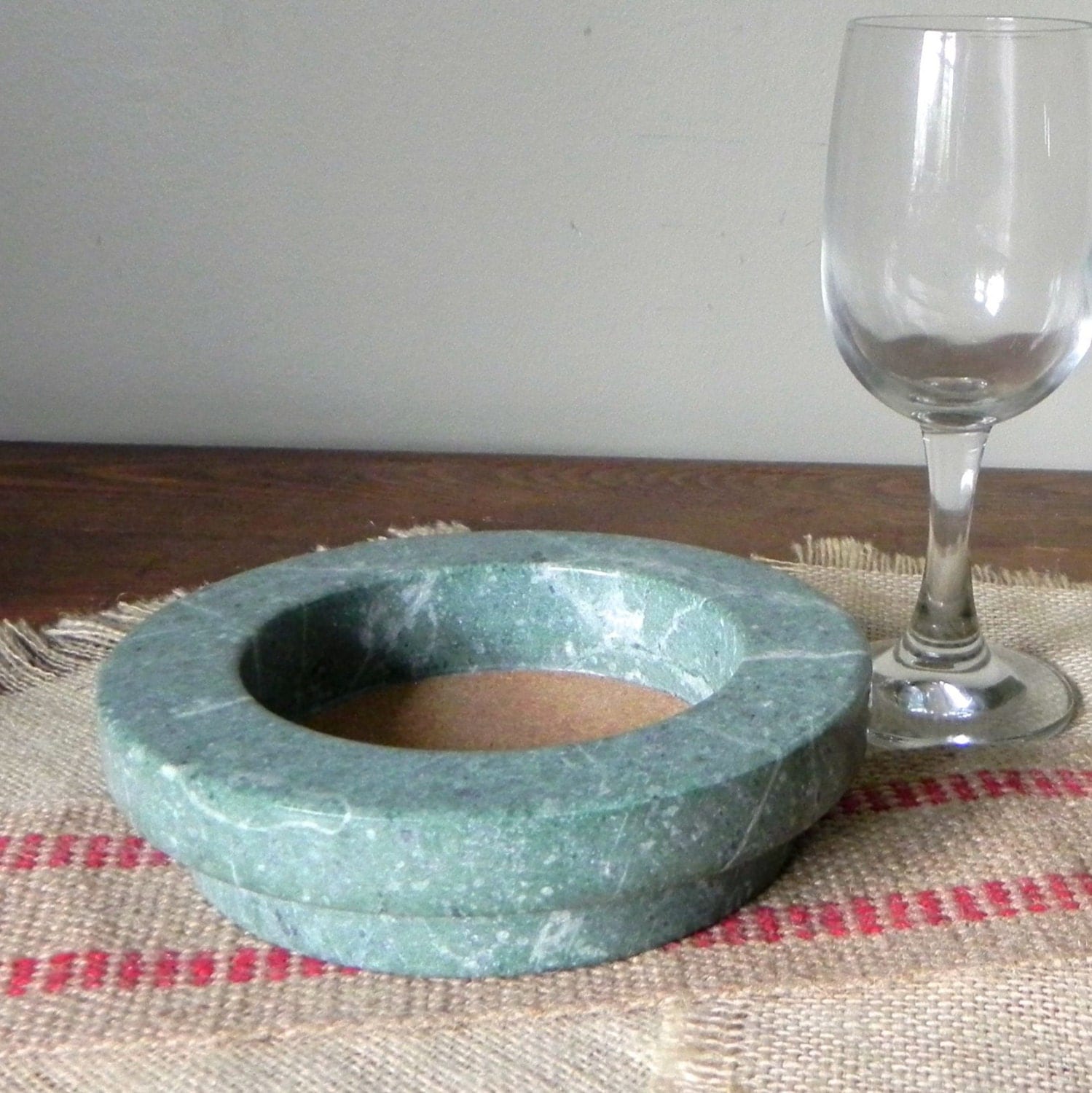 Vintage wine bottle coaster marble vertigris by jollytimeone