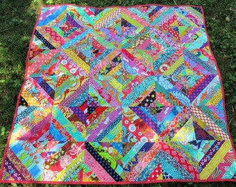 Wild Child Scrappy String Quilt - Baby Girl or Toddler