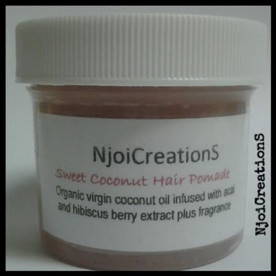 Sweet Coconut Hair PomadeAn All Natural Hair Grease 2oz