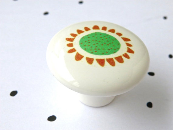 modflowers: porcelain knob by kimslittlemonsters on Etsy