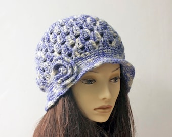 Hat Crochet Pattern, 1920's Cloche Pattern, Instant Download, Hat PDF Pattern, Flower Cloche Hat Pattern,