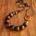 Adjustable Wood Beads and Chain Necklace: Jilly WAS 28.00