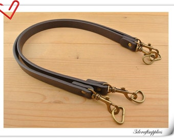 Pair of purse handle PU leather straps for Bag and purse 23.5 inch 0.75 inch ( 62cmx1.8cm) Dark brown Z47A