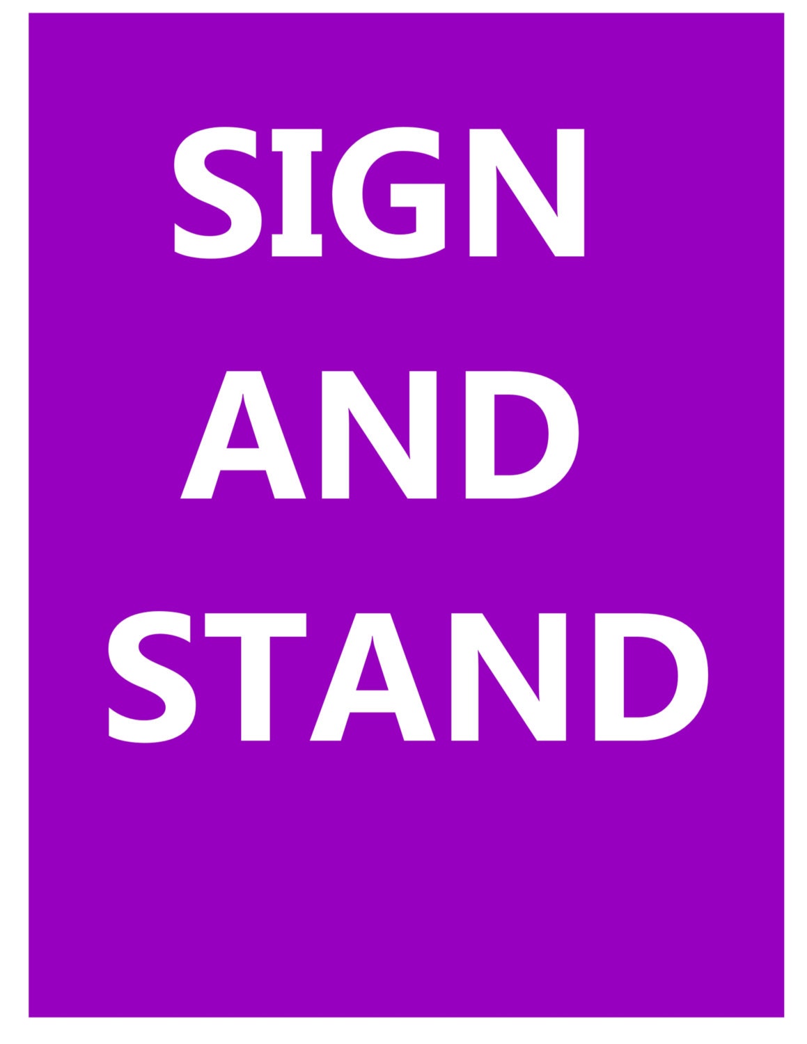 SIGN & STANDPersonalized signOutdoors or