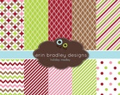 50% OFF SALE Christmas Digital Papers Personal and Commercial Use Colorful Holiday Medley Il_170x135