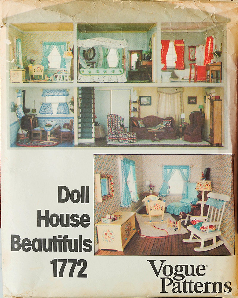 Sew a Doll House Vogue 1772 Craft Sewing Pattern UNCUT Doll