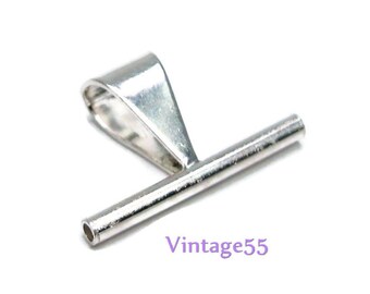Brooch Converter small 15mm Horizontal Sterling