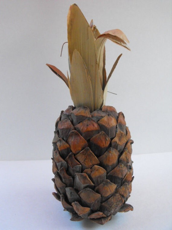 Large Pinecone Pineapple Decorative Kitschy by VeesVintage on Etsy