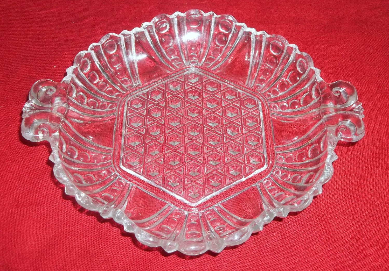 Vintage cut glass dishes Four total vintage glass bowls vintage glass