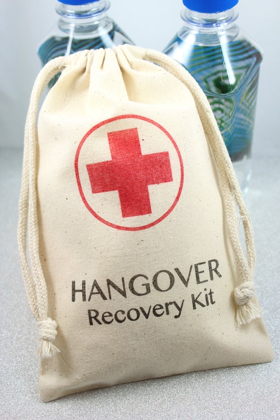 Hangover Recovery Kit Favor Bags 5x8 Set of 10 wedding