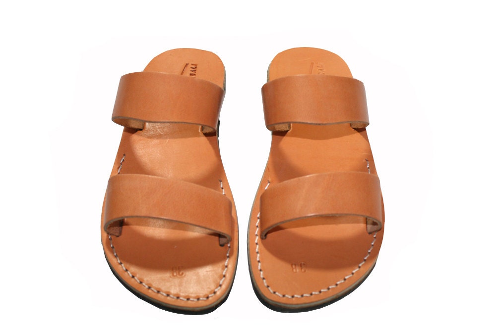 CLEARANCE SALE Caramel Bio Leather Sandals for Men & Women