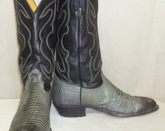 boots cowboy lizard fancy nocona