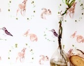 Items similar to Woodland Animal Wallpaper on Etsy