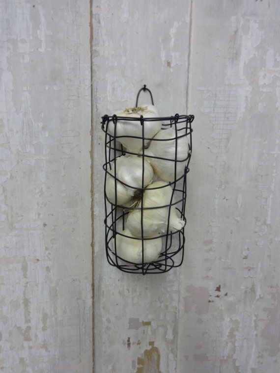 Handmade Woven Wire Wall Hanging Basket by CharestStudios on Etsy