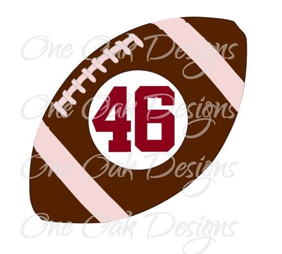 Download Football Circle Monogram Frame SVG Vector DXF Design File for