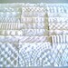 24 7-Inch All White Vintage Chenille Quilt Squares