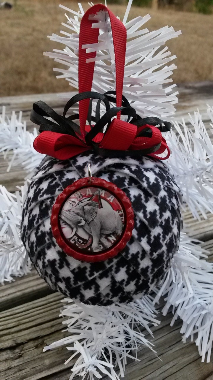 Alabama Roll Tide Roll Inspired Christmas quilted Ornament Handmade