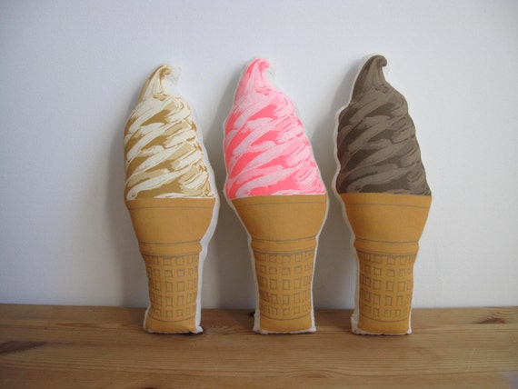 stuffed ice cream cone toy