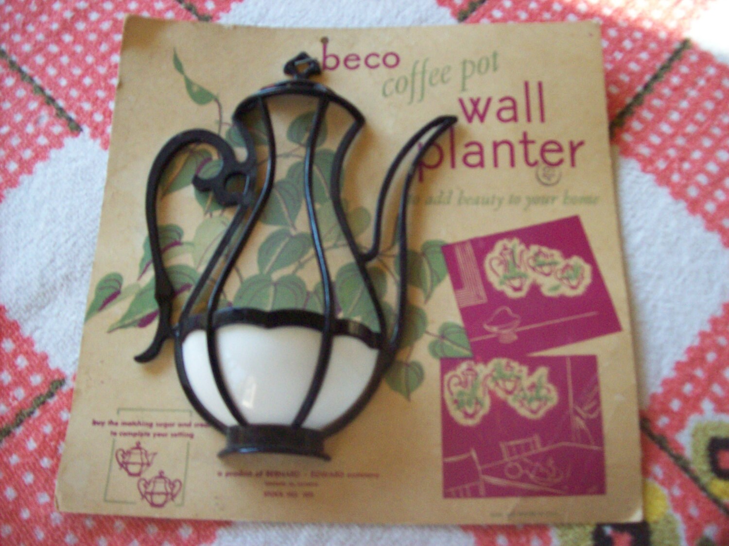 SALE Vintage Beco Coffee Pot Wall Hanging Planter by kris67