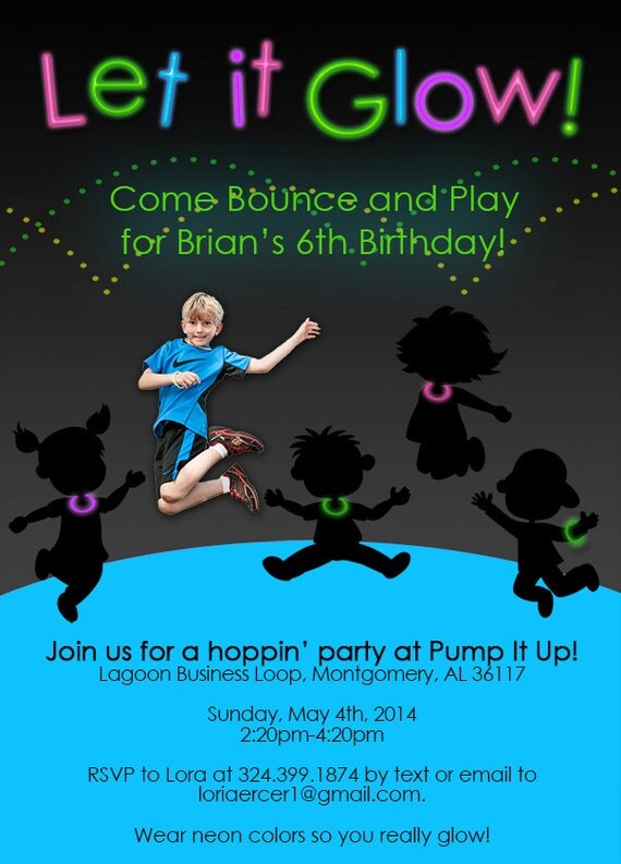 Pump It Up Birthday Party Invitation Wording 9
