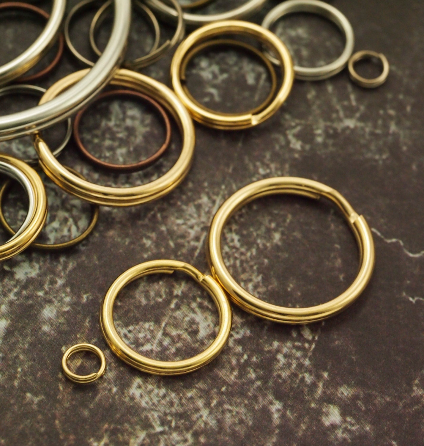Gold Plated Split Jump Rings You Pick Size 5mm 8mm 10mm
