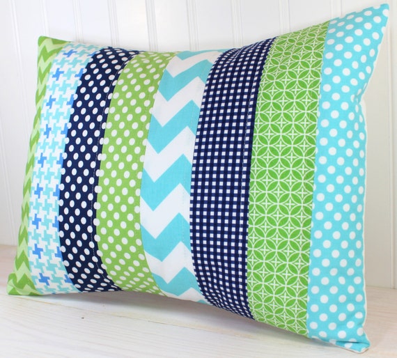 Pillow Cover Baby Boy Nursery Decor Patchwork Pillow Cover