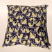 Gray and Yellow Bird Fabric 18 inch Throw Pillow COVER