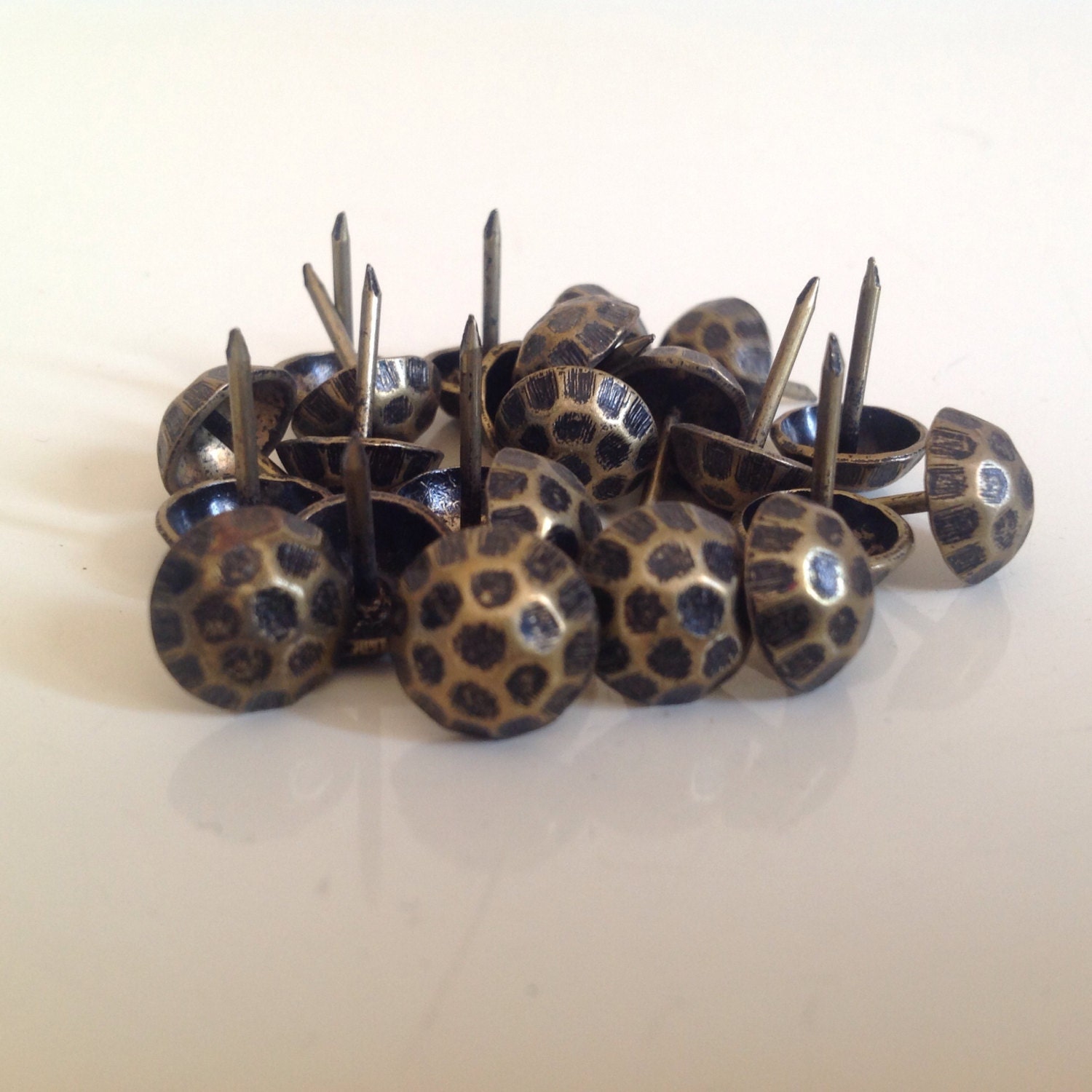 Vintage Brass Furniture Tacks. Set of 25.