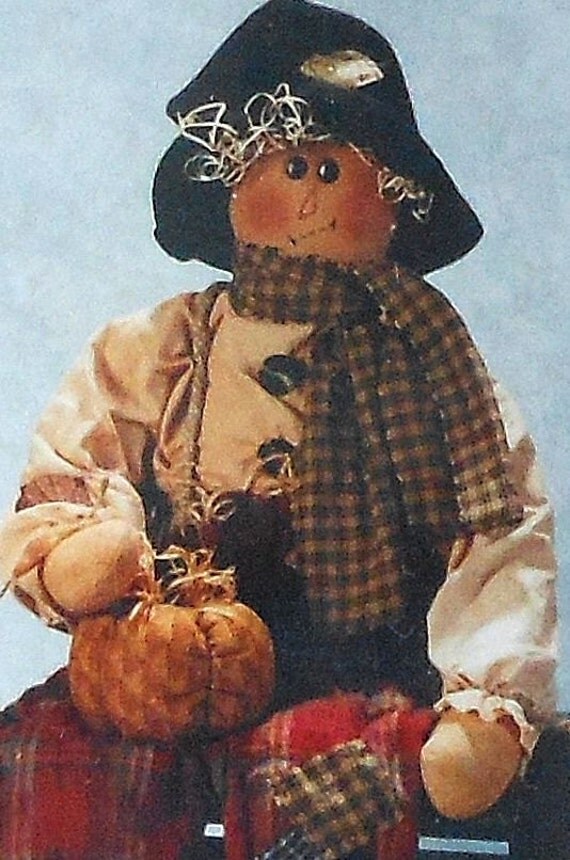 Scarecrow Doll Sewing Pattern Uncut Halloween Thanksgiving