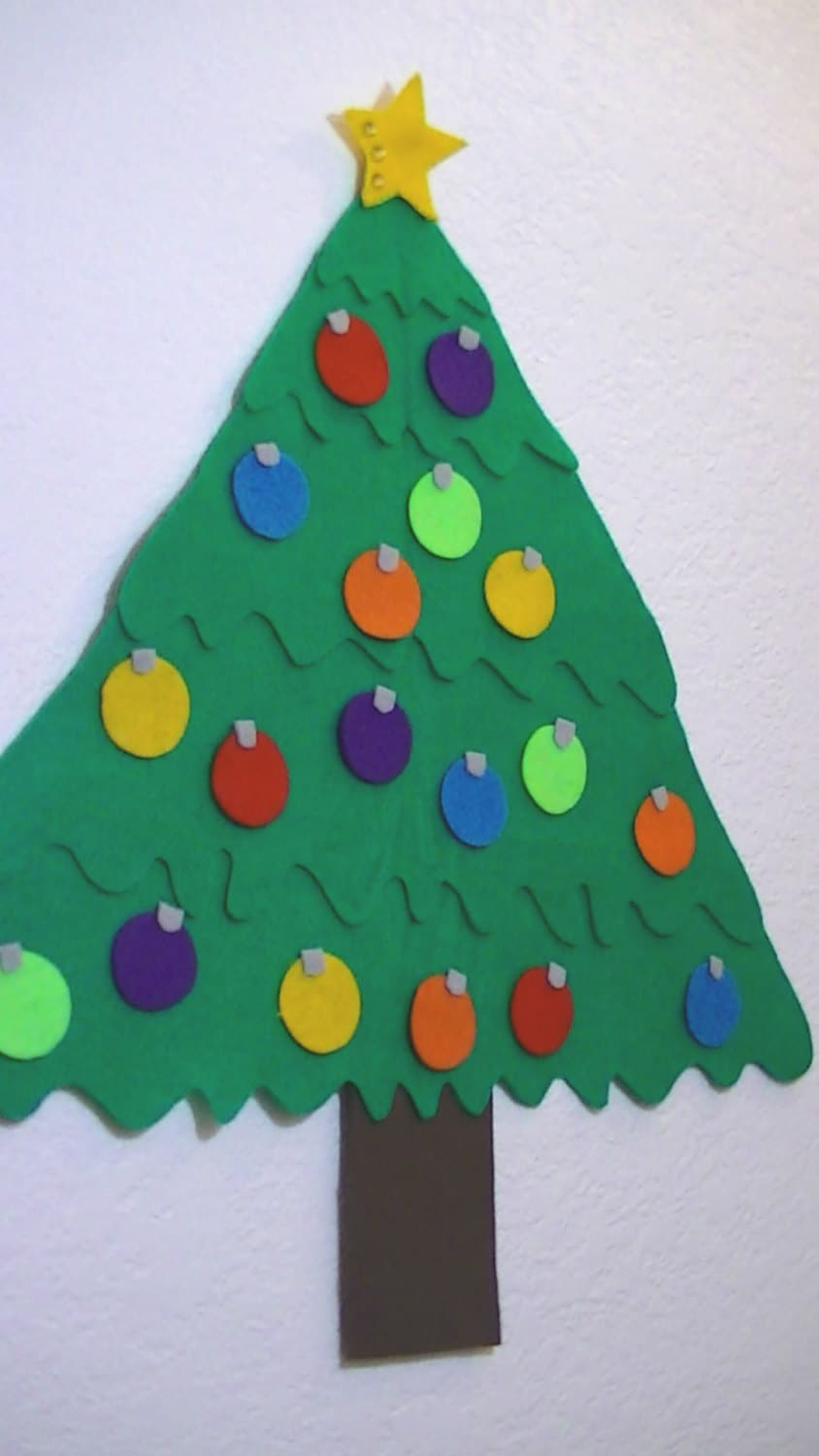 Felt Christmas Tree Kids Wall Hanging Decoration by heartFeltbyA