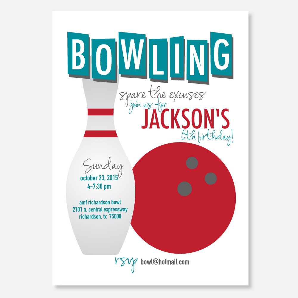 Bowling Party Invitations 10