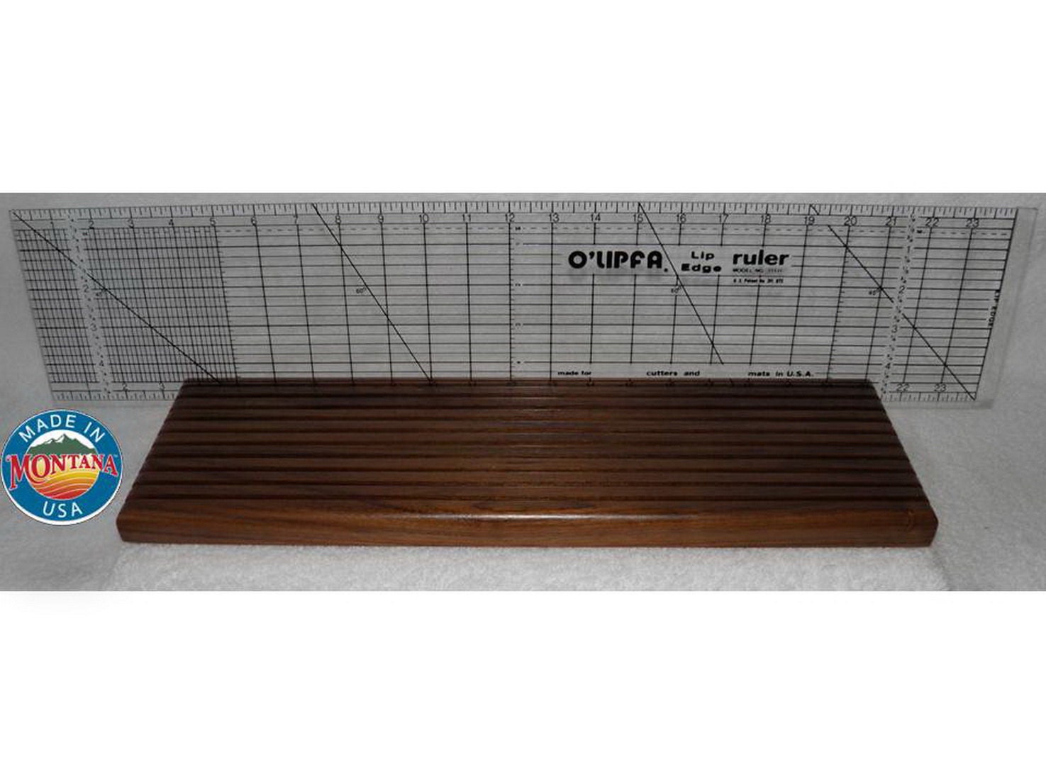 Quilting ruler holder table top 10 slots solid walnut