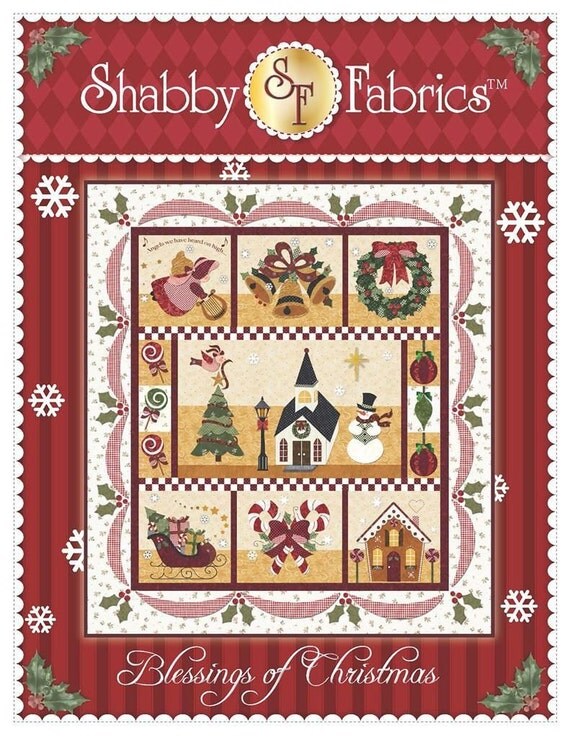 items similar to blessings of christmas holiday shabby fabrics quilt pattern set on etsy items similar to blessings of christmas holiday shabby fabrics quilt pattern set on etsy