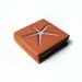 Starfish Coasters, Brown - White, Handmade, Pottery, Ceramic, Set of 4 - Drink Coasters - Lauren Sumner Pottery