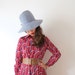 Crimson Japanese vintage dress, S