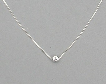 Initial i Bead Necklace