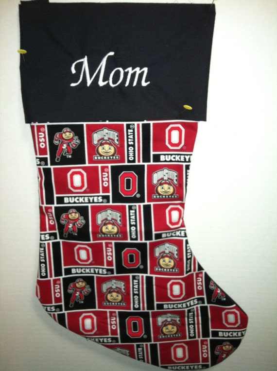 Items similar to Personalised Ohio State Christmas stocking on Etsy