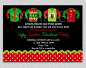 Ugly Sweater Party Invitation Holiday Christmas Party Invitation Printable Il_170x135