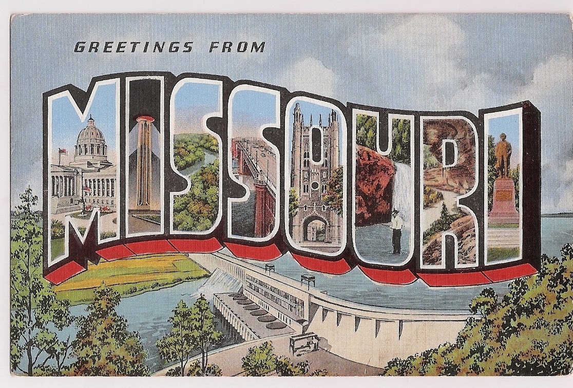 Missouri Postcard Large Letter Greetings by VintagePackRat