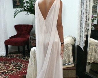 Bridal Silk Knit T Shirt Nightgown Sheer Light by SarafinaDreams