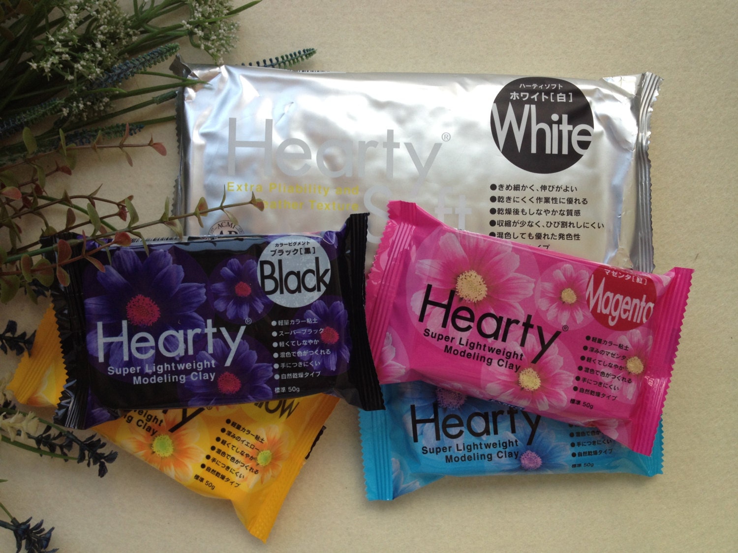 Hearty SOFT Super Lightweight Clay Combo Pack 200g Hearty