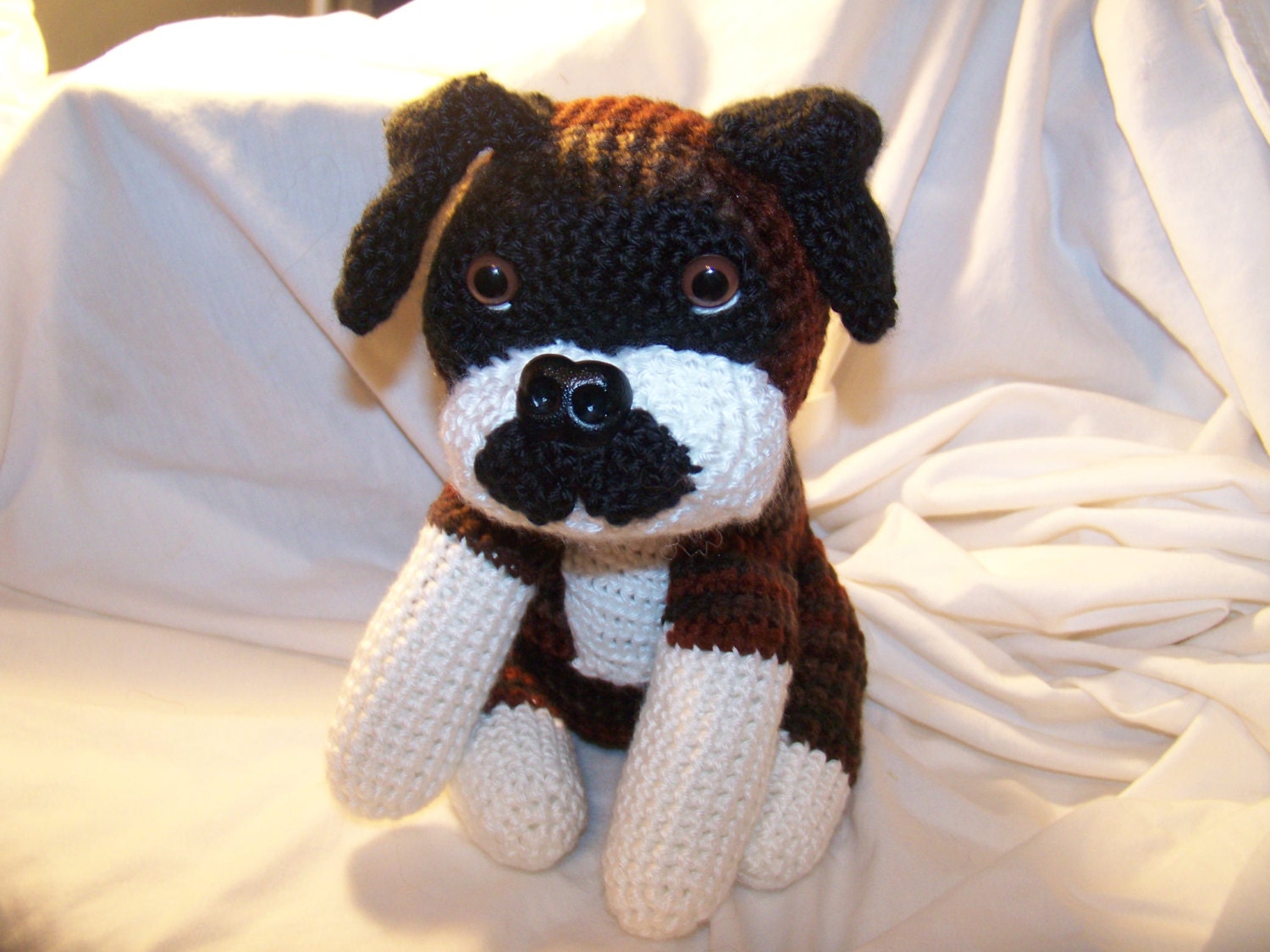 Crochet Boxer puppy dog brindle boxer ANY colors you want ANY