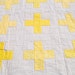 CLEARANCE - Yellow Plus Sign Quilt - Crib Size