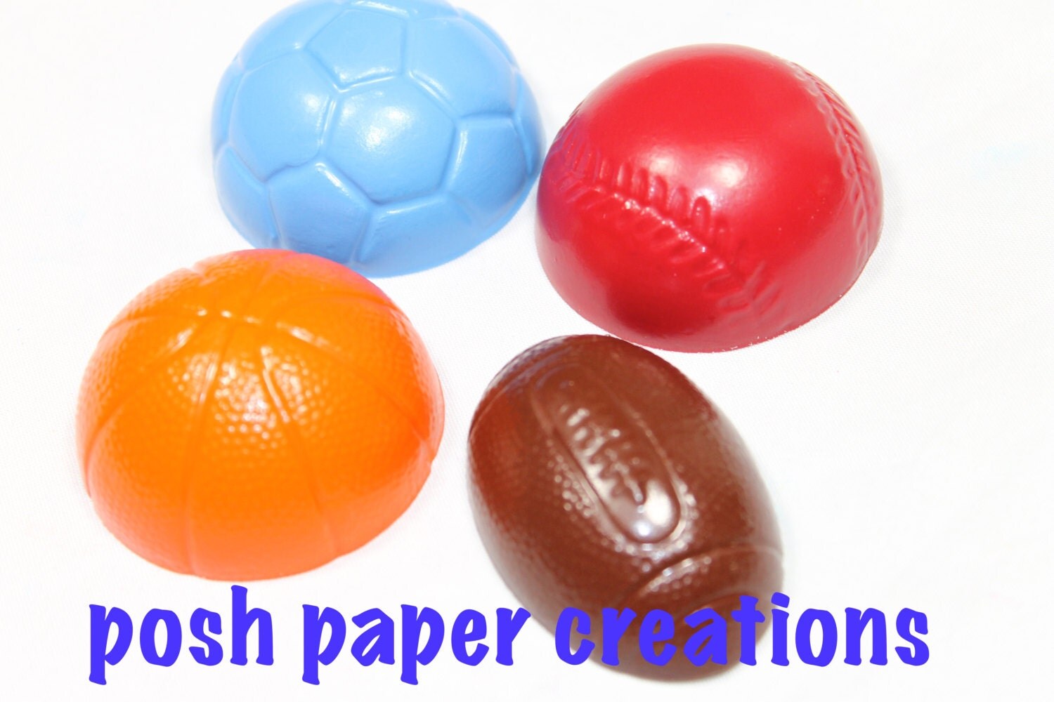 4 sport ball crayons choose your colors