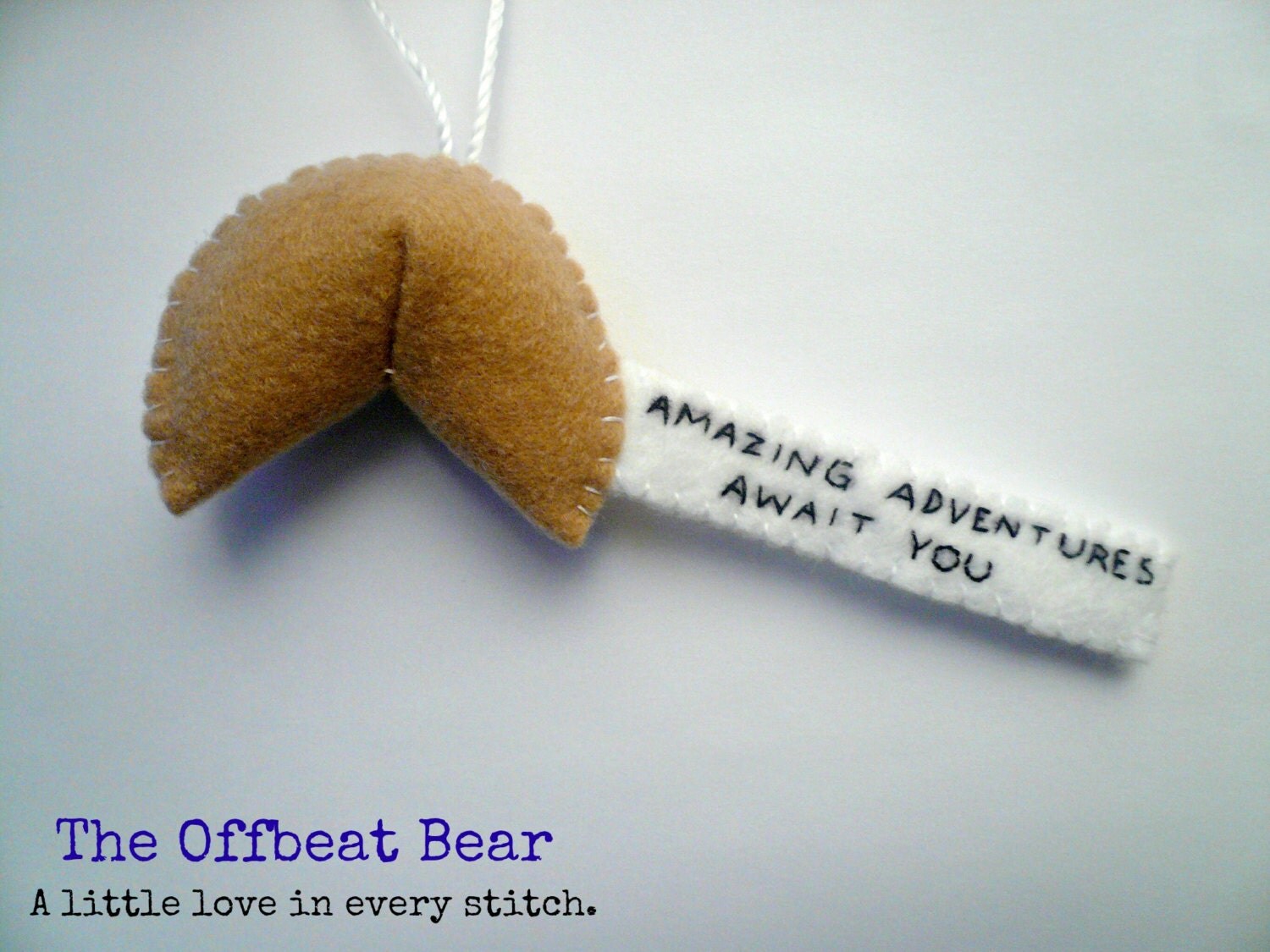Custom fortune cookie tree decoration Christmas ornament - amazing Adventures await you