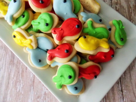 Mini Fish sugar cookies by StephanieJsCreations on Etsy