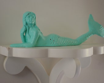 Laying Mermaid - Cast Iron - Shell Belle - PICK YOUR COLOR